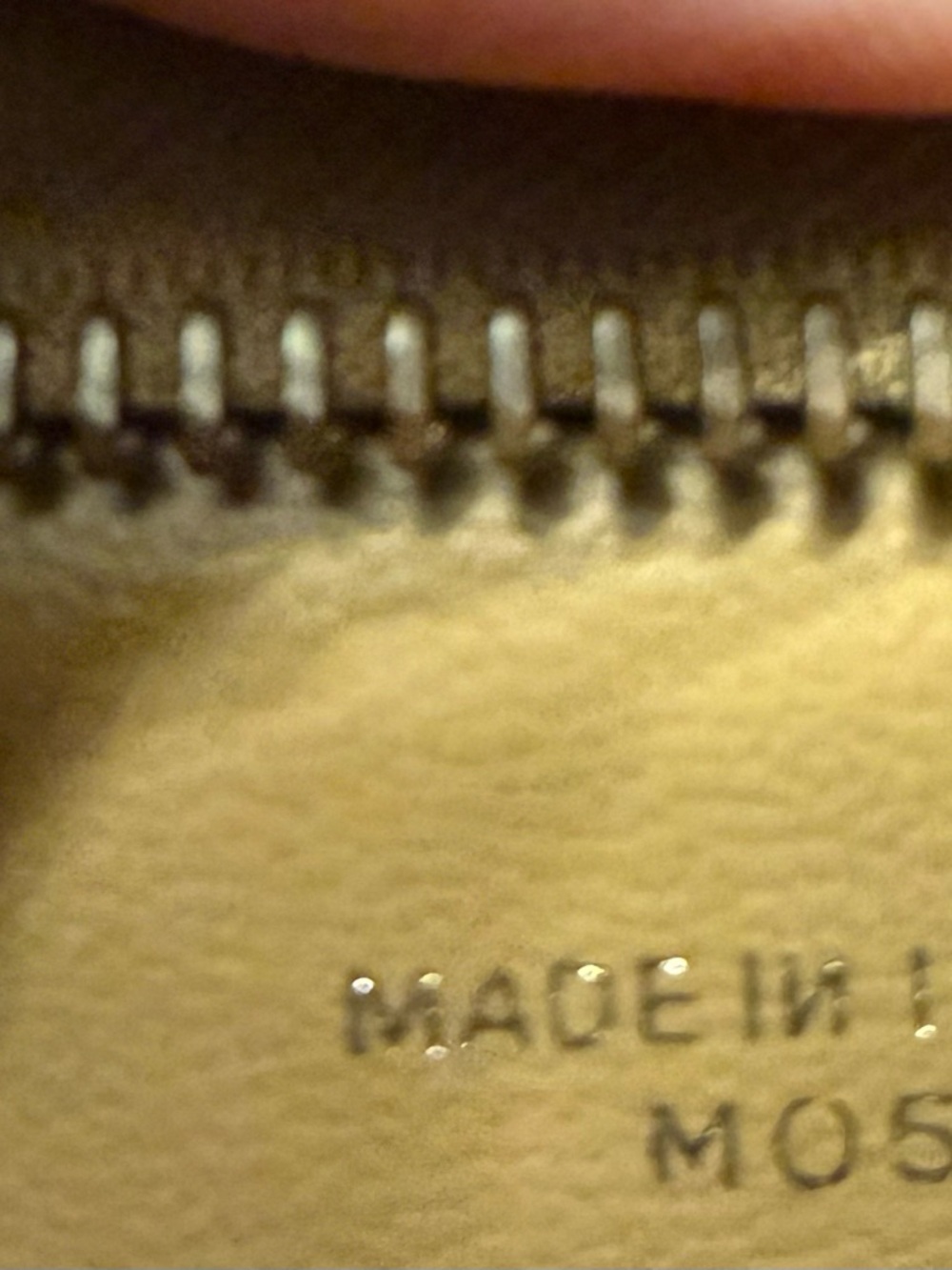 Celine Brown Monogram Canvas  Zip Clutch with Tan Trim - Picture 4 of 5